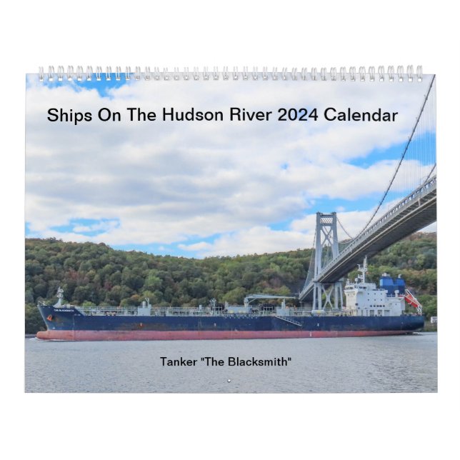 2024 Ships On The Hudson River Calendar (Cover)