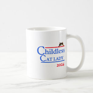 2024 Shirt Childless Cat Lady 2024 Vote Kamala-har Coffee Mug