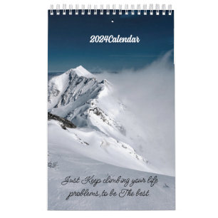 2024 snow mountains lovers calendar