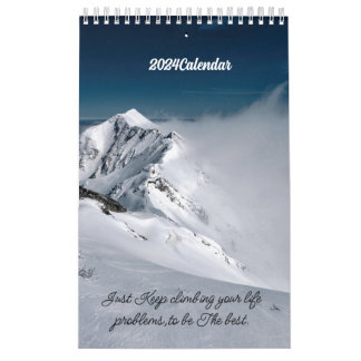 2024 snow mountains lovers calendar
