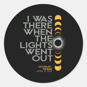 2024 Solar Eclipse 2024 040824 Eclipse Classic Round Sticker