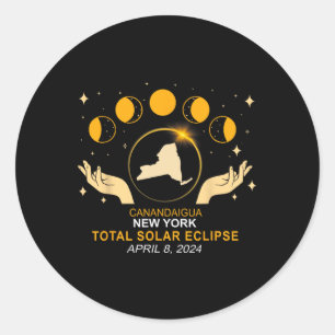 2024 Solar Eclipse 2024 040824 Eclipse  Classic Round Sticker