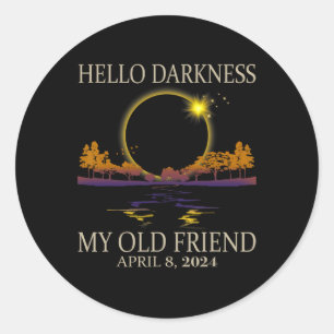 2024 Solar Eclipse 2024 040824 Eclipse Classic Round Sticker