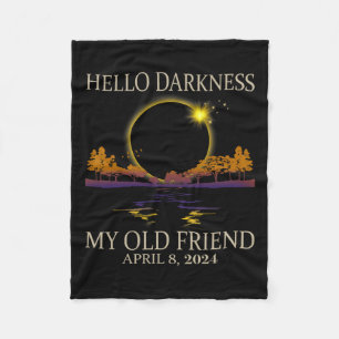 2024 Solar Eclipse 2024 040824 Eclipse Fleece Blanket