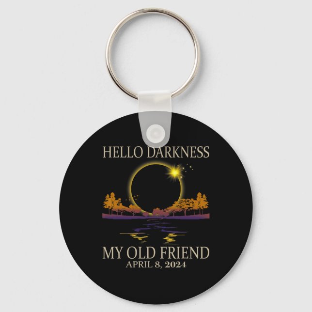 2024 Solar Eclipse 2024 040824 Eclipse  Key Ring (Front)