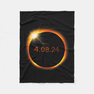 2024 Solar Eclipse American Totality Spring 4.08.2 Fleece Blanket