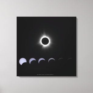 2024 Solar Eclipse Canvas Print