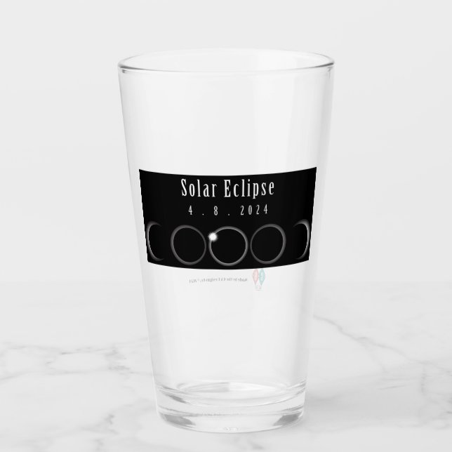 2024 Solar Eclipse Commemorative Glass (Front)