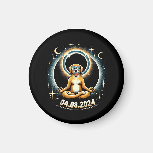 2024 Solar Eclipse Dog Magnet (Front)