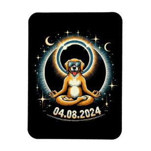 2024 Solar Eclipse Dog Magnet