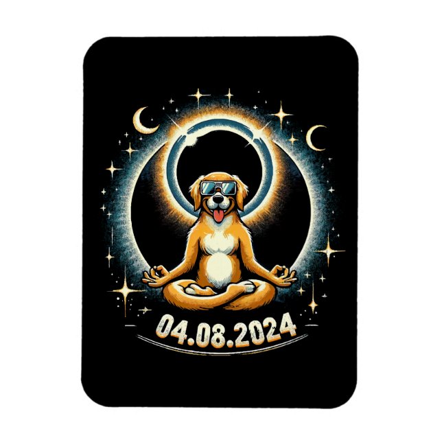 2024 Solar Eclipse Dog Magnet (Vertical)