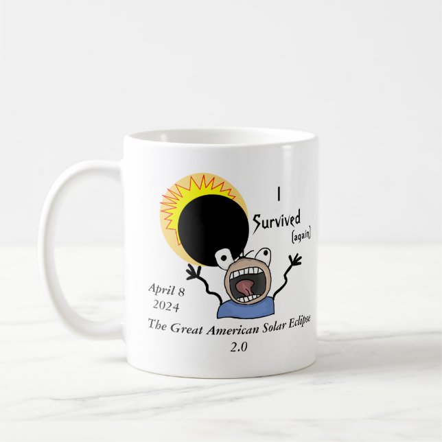 2024 Solar Eclipse Survival Edition Coffee Mug (Left)