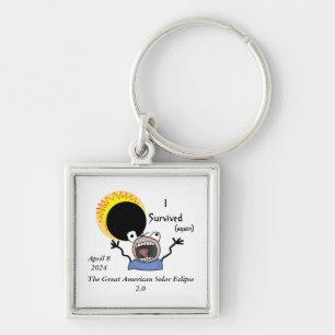 2024 Solar Eclipse Survival Edition Key Ring