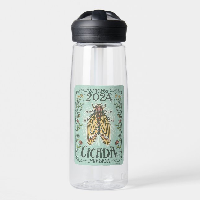 2024 Spring Cicada Invasion Water Bottle (Front)