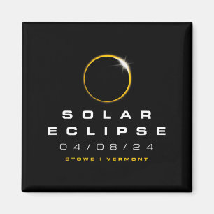 2024 Stowe Vermont Solar Eclipse Magnet
