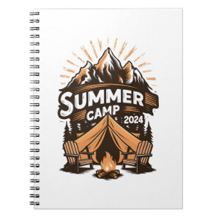 2024 Summer Camp Summer Camping Vacation Matching Notebook
