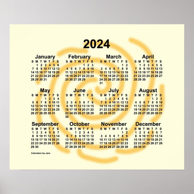 2024 Sunny Days Calendar by Janz Poster (Front)
