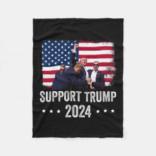 2024 - Support Trump - Pray For America Fleece Blanket