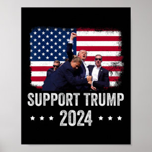 2024 - Support Trump - Pray For America  Poster