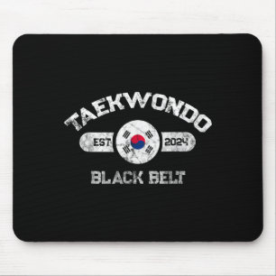 2024 Taekwondo Black Belt Achievement Korean Flag Mouse Pad