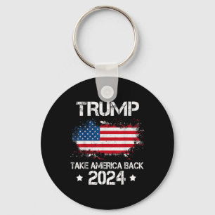 2024 Take America Back American Flag Election Key Ring