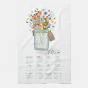 2024 Tea Towel Calendar Kitchen Dish Towel 
