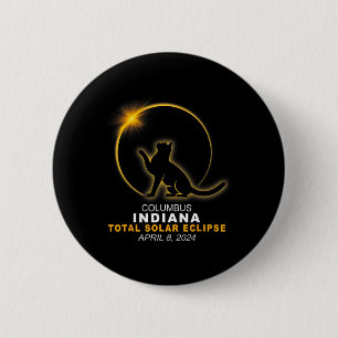 2024 Total Solar Eclipse  6 Cm Round Badge