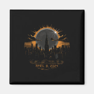 2024 Total Solar Eclipse April 8 New York  Magnet
