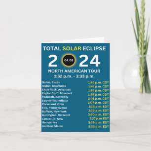 2024 Total Solar Eclipse April 8 Path Of The Eclip Card