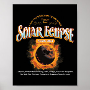 2024 Total Solar Eclipse April 8 Path Of The Eclip Poster