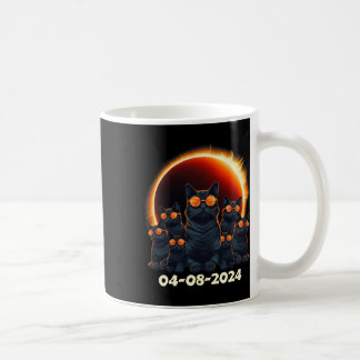 2024 Total Solar Eclipse Cat Matching Family Or Fr Coffee Mug