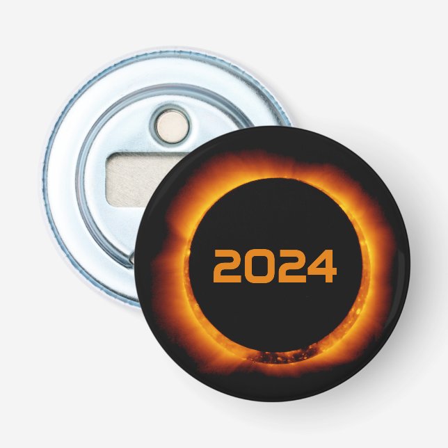 2024 Total Solar Eclipse Date Bottle Opener (Front)