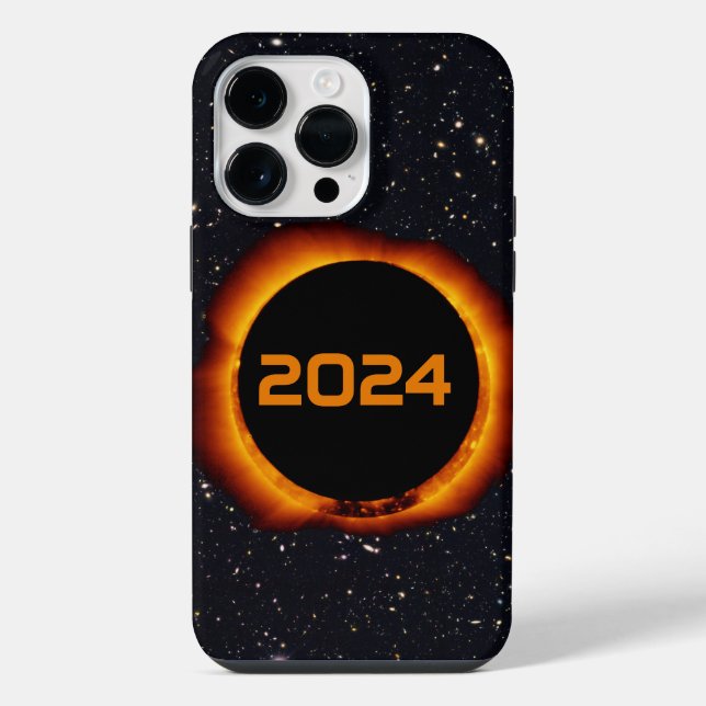 2024 Total Solar Eclipse Date Starry Sky iPhone Case (Back)