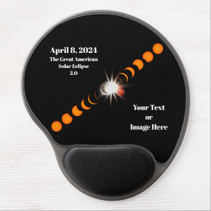 2024 Total Solar Eclipse Gel Mouse Pad