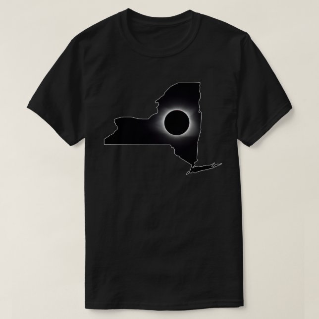 2024 Total Solar Eclipse New York T-Shirt (Design Front)