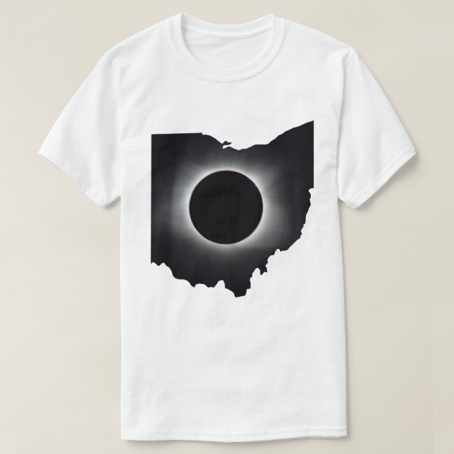 2024 Total Solar Eclipse Ohio T-Shirt (Design Front)