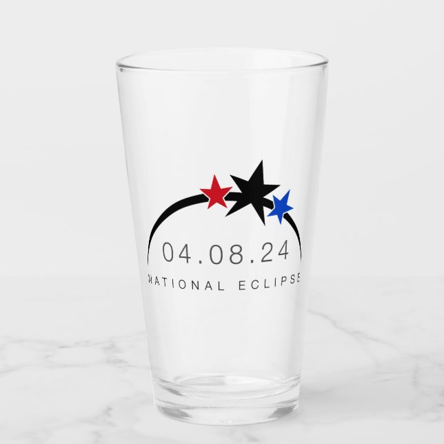 2024 Total Solar Eclipse Pint Glass (Front)