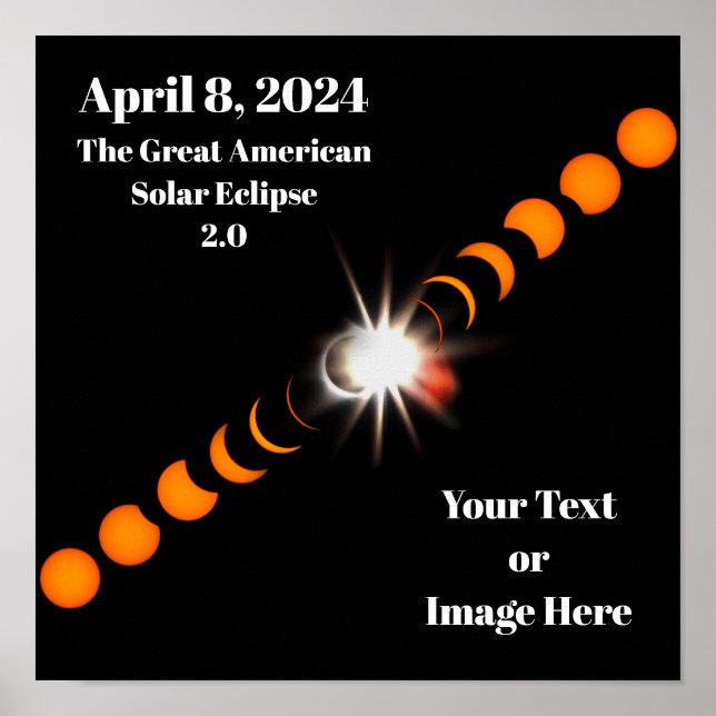 2024 Total Solar Eclipse Poster (Front)