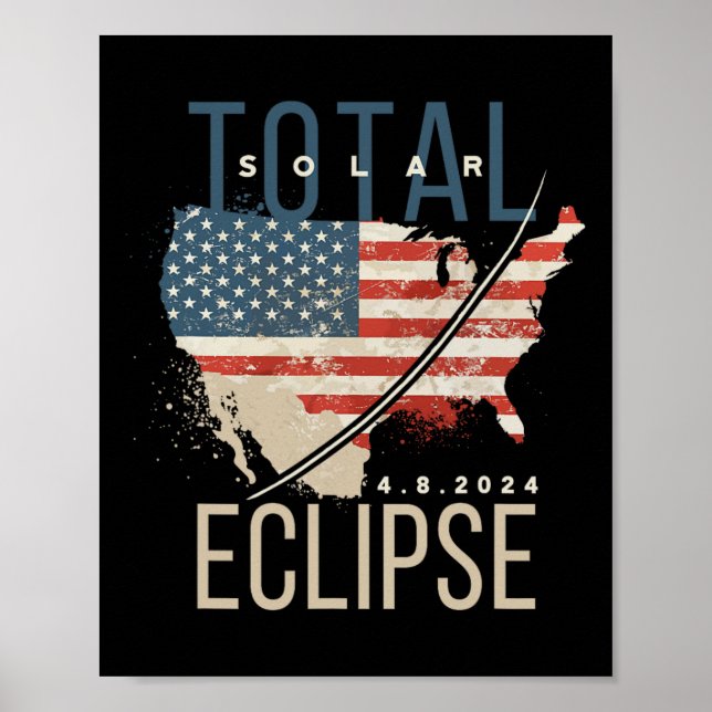 2024 Total Solar Eclipse  Poster (Front)