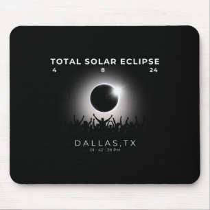 2024 Total Solar Eclipse Totality Dallas Texas Wat Mouse Pad