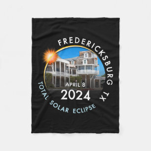 2024 Total Solar Eclipse Totality Fredericksburg T Fleece Blanket