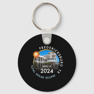 2024 Total Solar Eclipse Totality Fredericksburg T Key Ring
