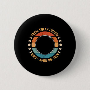 2024 Total Solar Eclipse Totality Path Men Women K 6 Cm Round Badge
