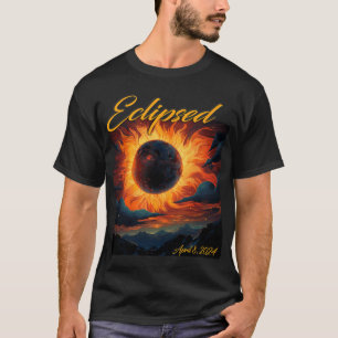 2024 Total Solar Eclipse Totality Sun Moon T-Shirt