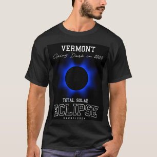 2024 Total Solar Eclipse Vermont USA Totality Art T-Shirt