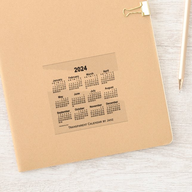 2024 Transparent Calendar by Janz (Notebook)