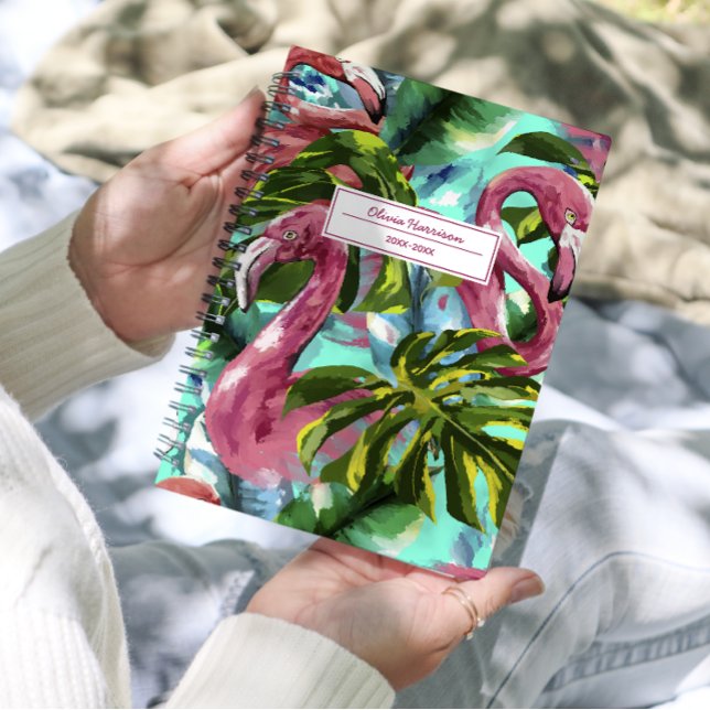 2024 Tropical Flamingo Personalised Name Planner (Creator Uploaded)