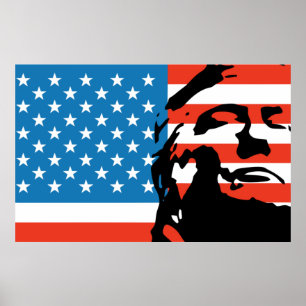 2024 Trump & US Flag Minimal Poster