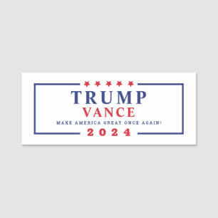 2024 Trump-Vance Make America Great Once Again Name Tag