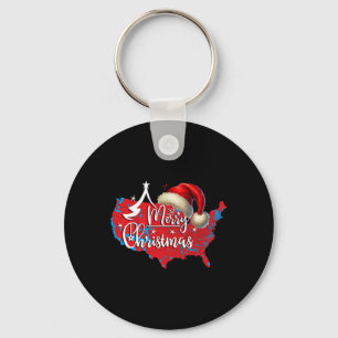 2024 Trump Winner Election Red Electoral Map Merry Key Ring